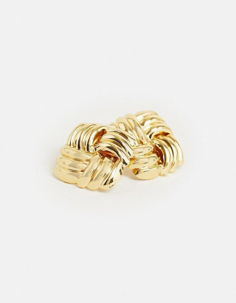 Quilted Stud Earrings