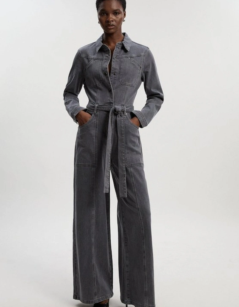 Denim Western Jumpsuit
