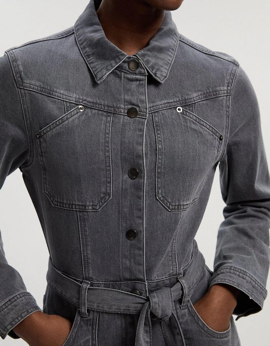 Denim Western Jumpsuit