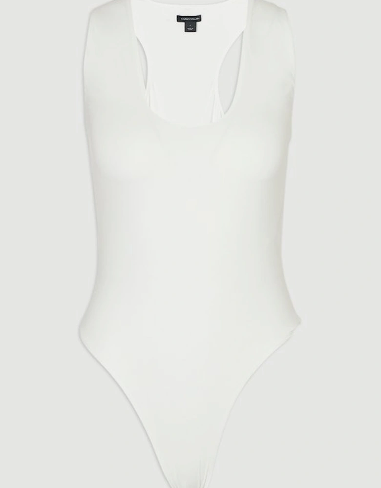 Petite Halter Neck Contour Jersey Bodysuit