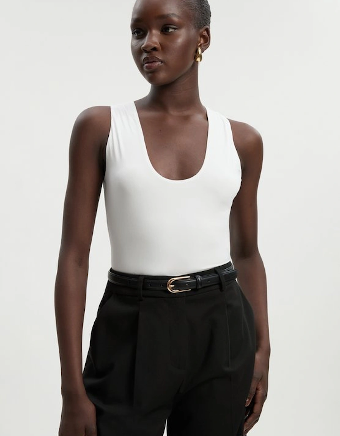 Petite Halter Neck Contour Jersey Bodysuit, 5 of 4