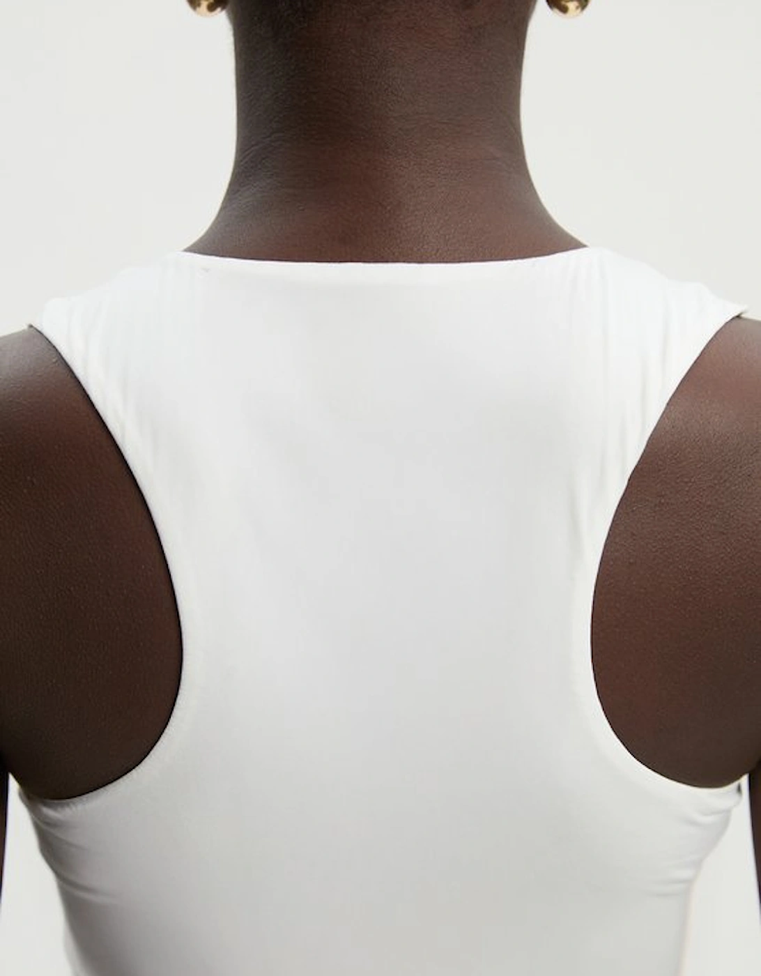 Petite Halter Neck Contour Jersey Bodysuit