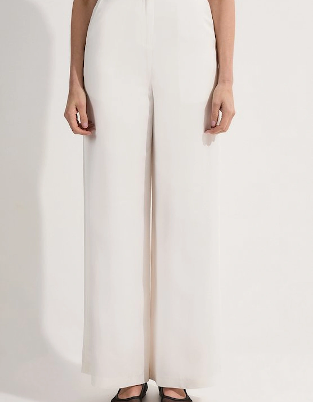 Tall Premium Viscose Linen Woven Straight Leg Trouser