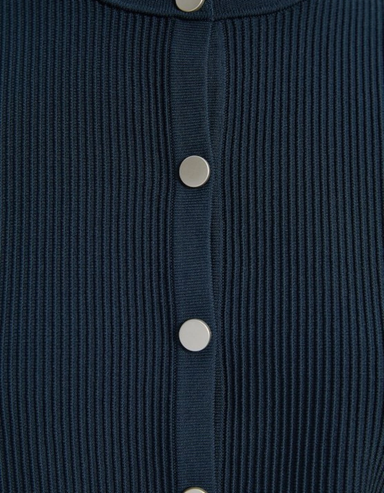 Ottoman Stitch Short Sleeve Knitted Cardi