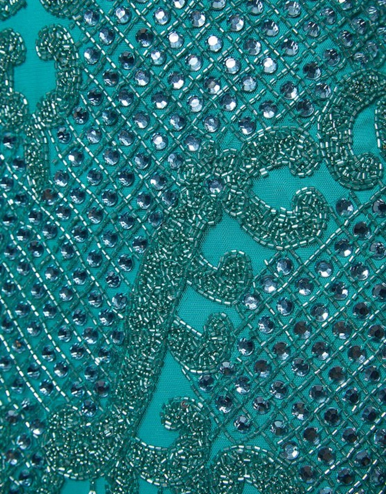 Premium Crystal Embellished Strappy Maxi Dress