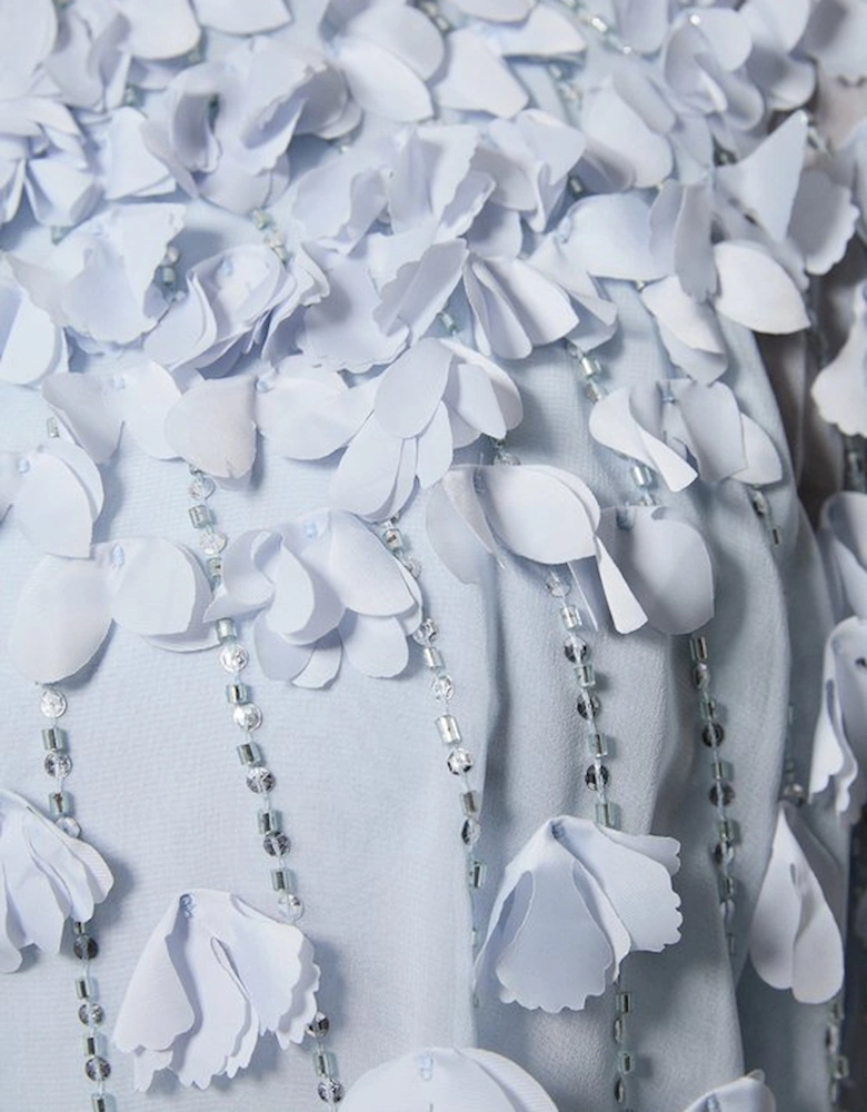 Plus Size Crystal Applique Angel Sleeve Woven Jumpsuit