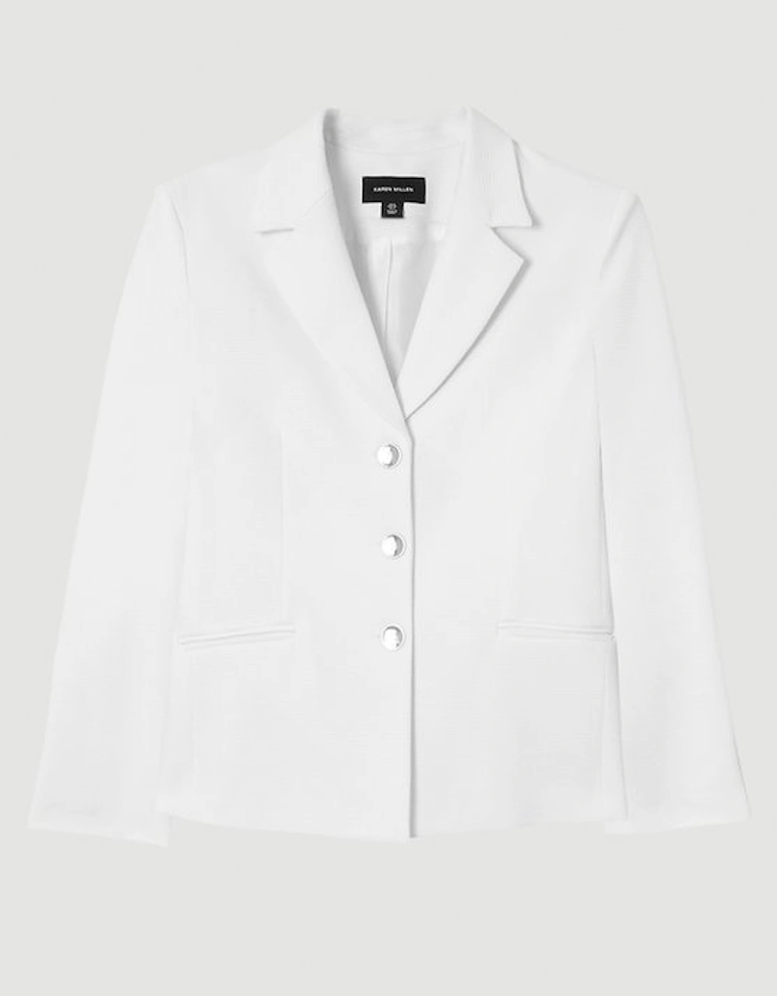 Tailored Textured Single Breasted Jacket