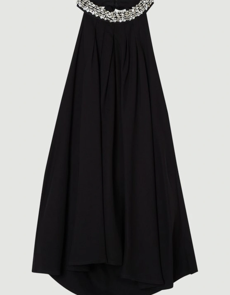 Hand Embellished Cady Halter Neck Blouse