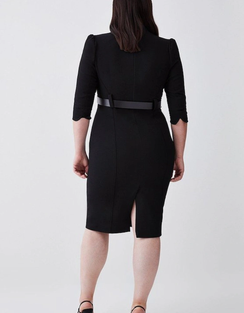 Plus Size Structured Crepe Forever Midi Dress