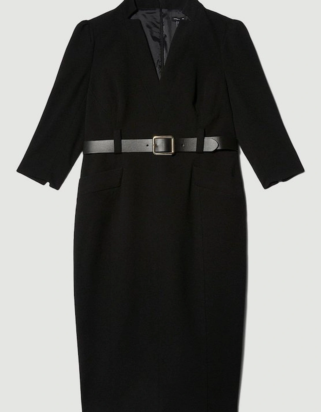Plus Size Structured Crepe Forever Midi Dress