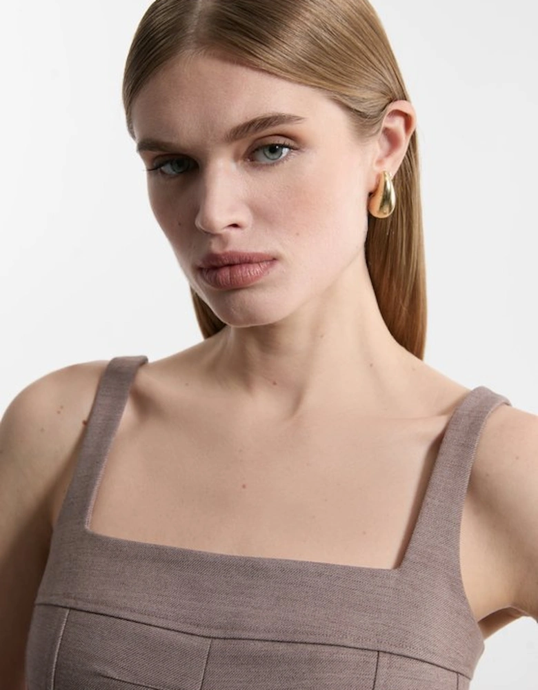 Wool Blend Tailored Playsuit
