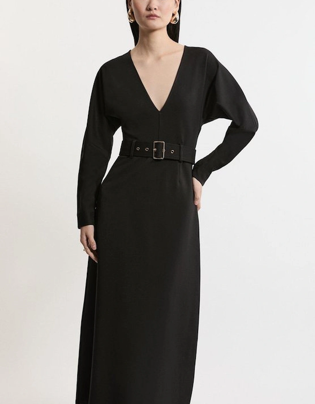 Ponte Belted Maxi Dress, 5 of 4