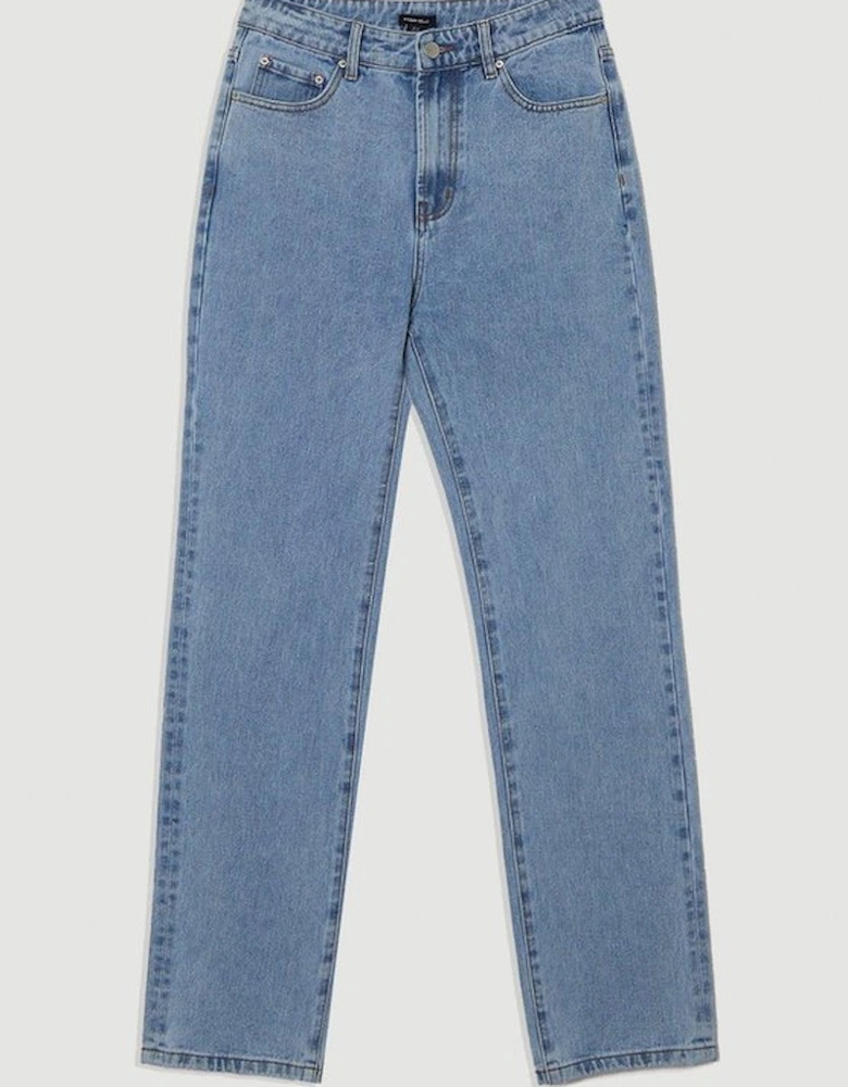 Rigid Denim  High Rise Straight Leg Jean