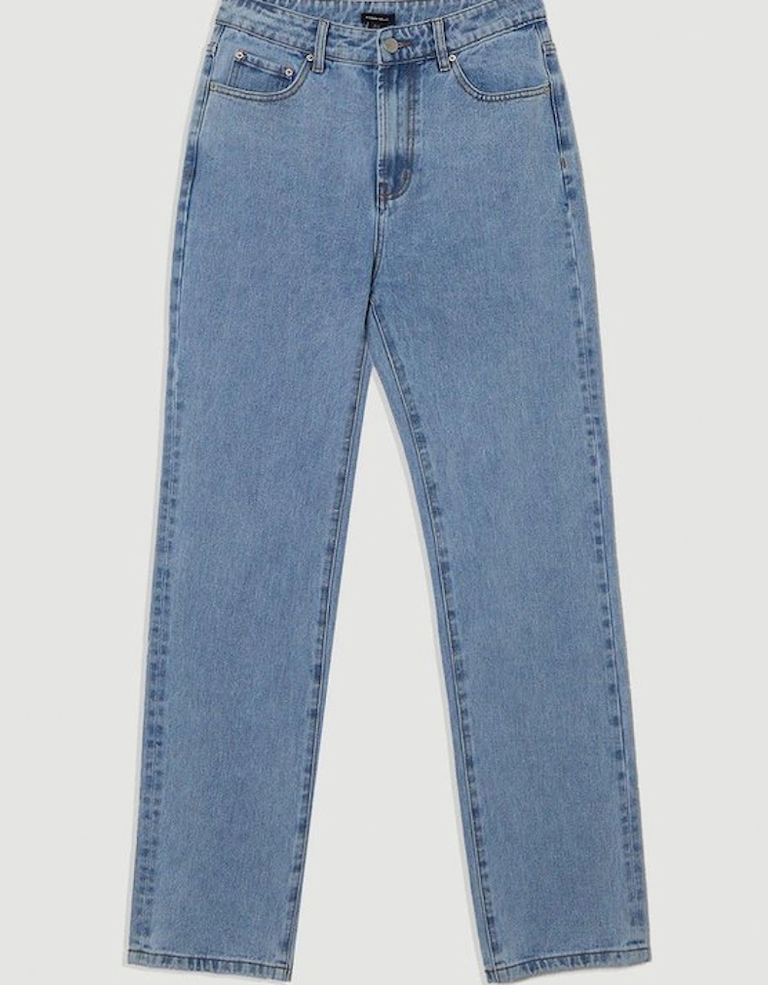 Rigid Denim  High Rise Straight Leg Jean