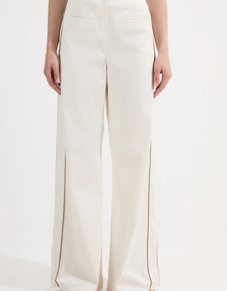 Archive Collection - Tailored Denim Belted Pocket Detail Wide Leg Trousers