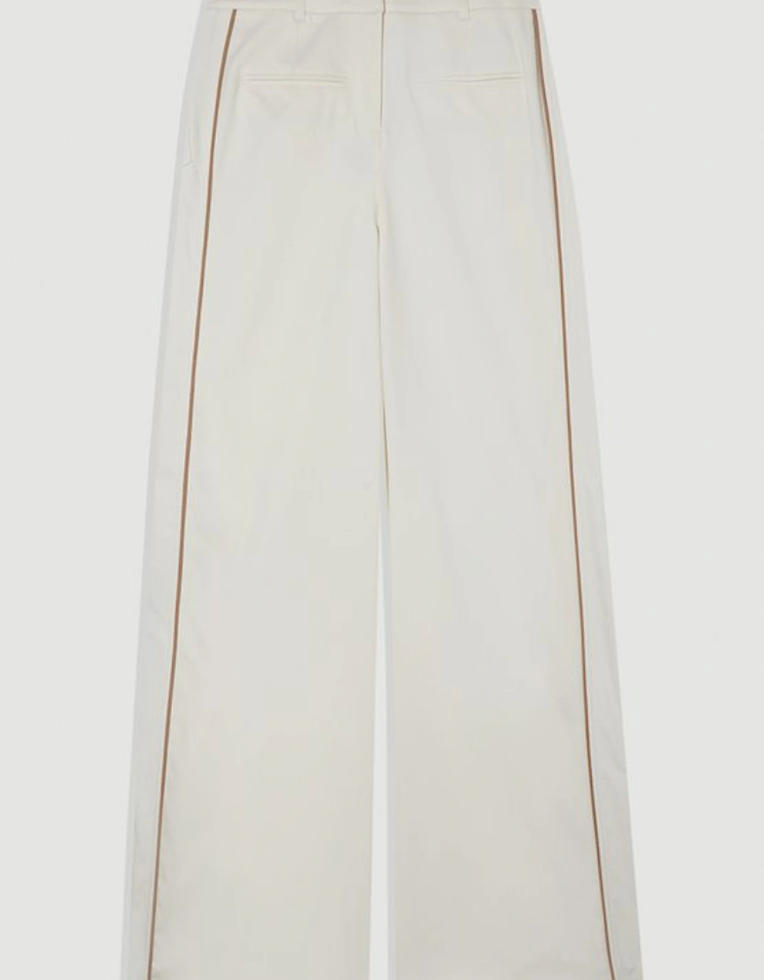 Archive Collection - Tailored Denim Belted Pocket Detail Wide Leg Trousers