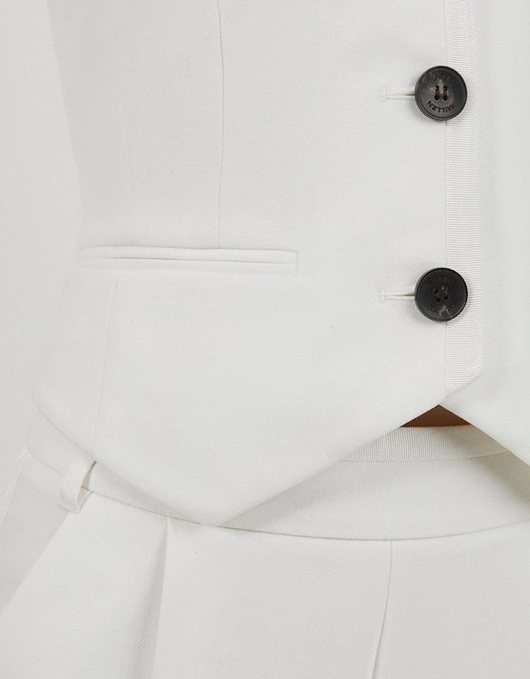 Clean Tailored Grosgrain Tipped Waistcoat