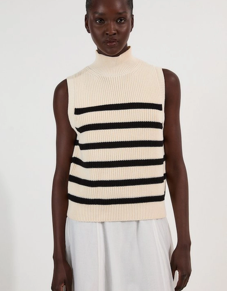 Ribbed Cotton Knitted Tank