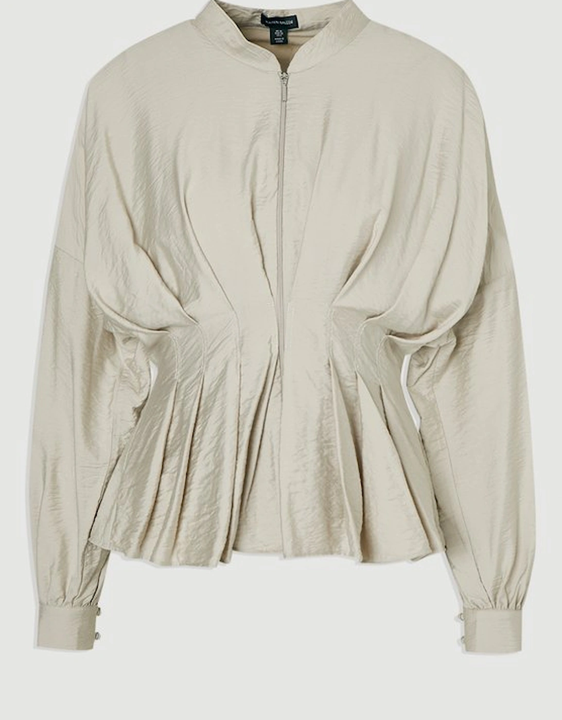 Pleated Detail Woven Jacket
