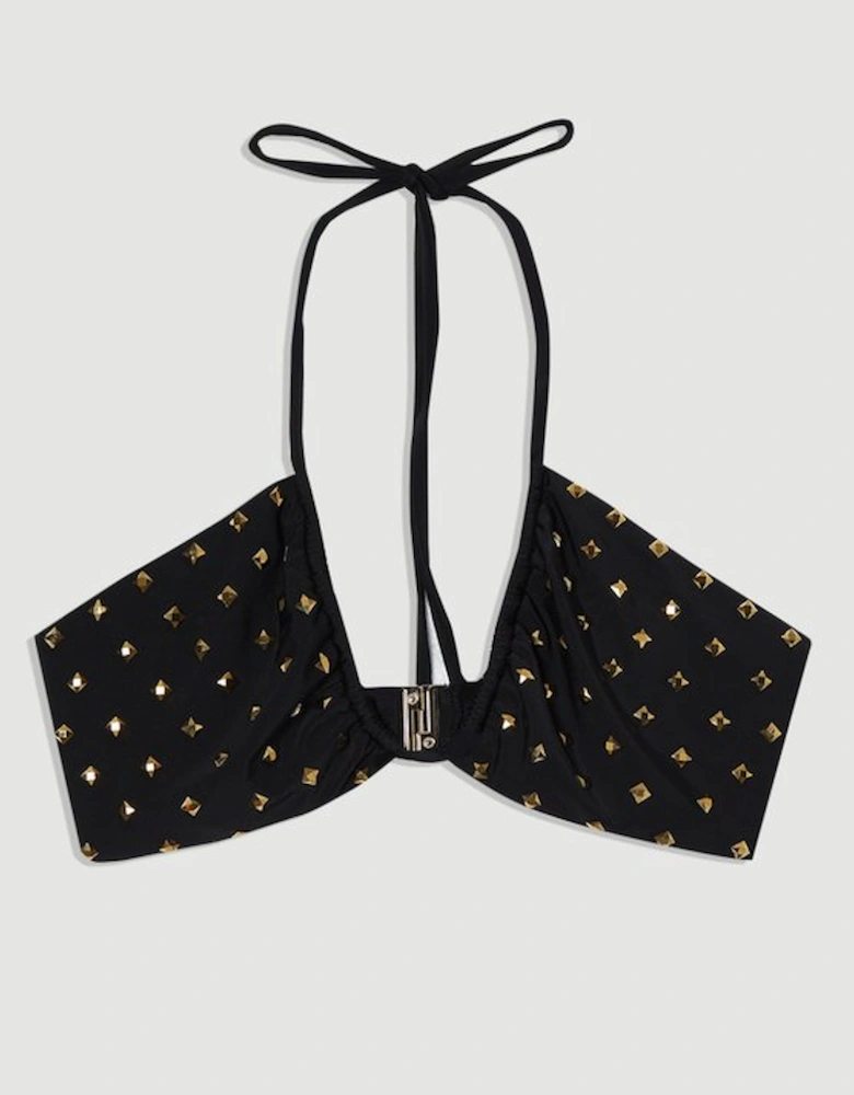 Gold Stud Bikini Top
