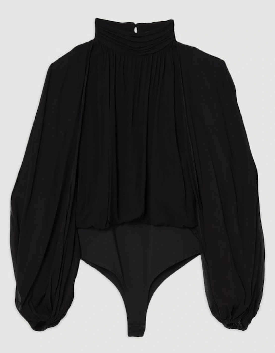Viscose Georgette Cady Lace Insert Bodysuit