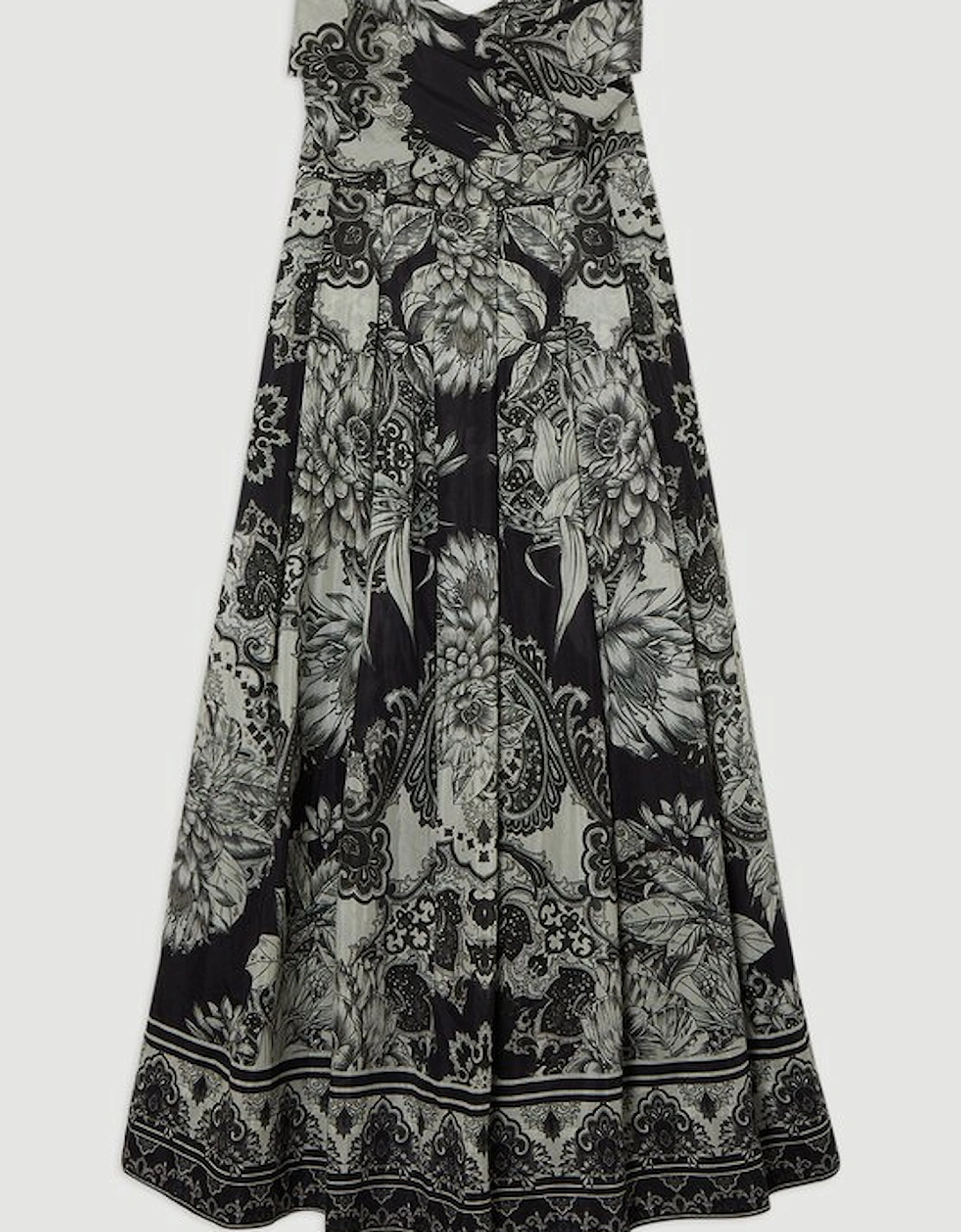 Tile Silk Cotton Bustier Woven Prom Dress