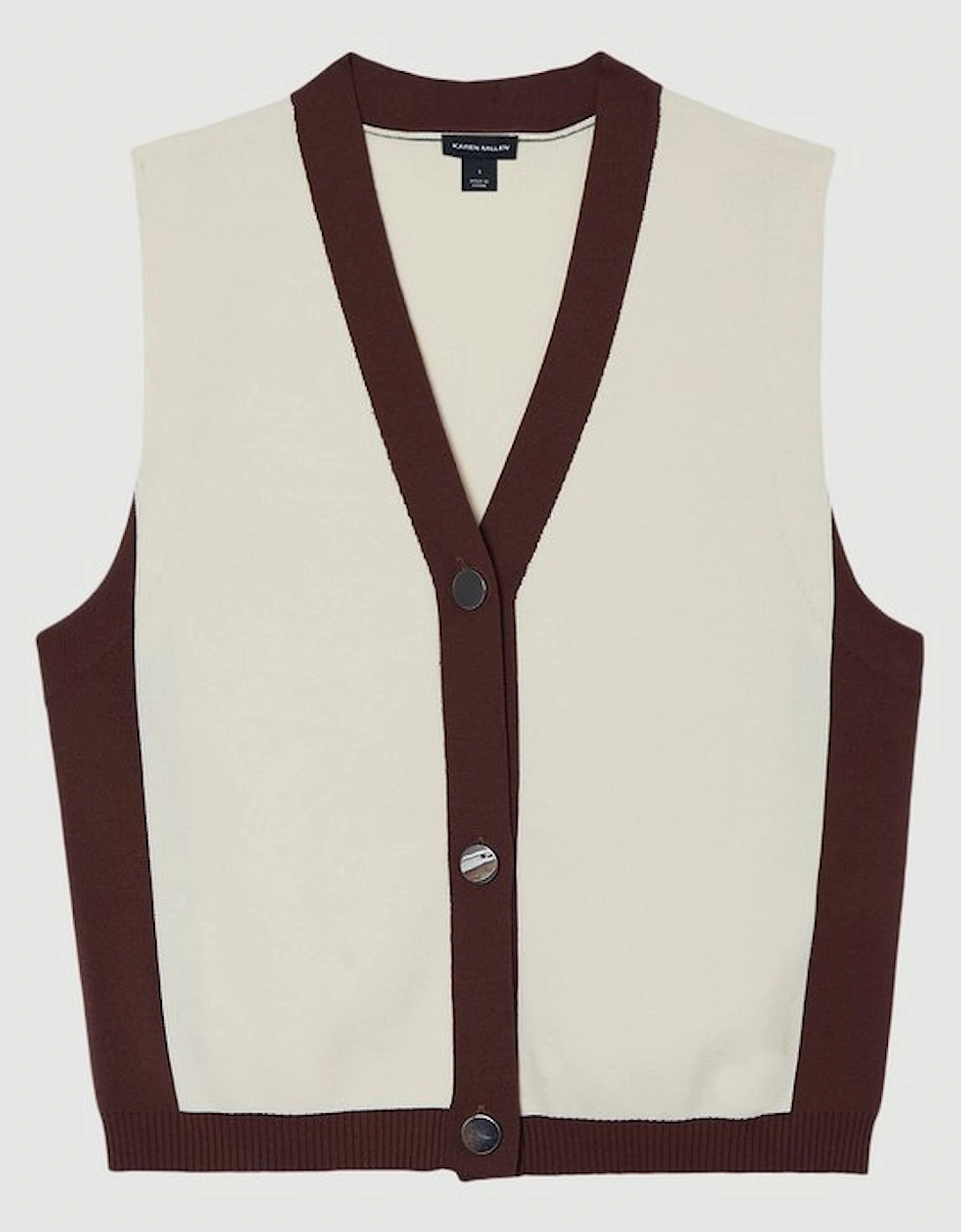Colour Block Knitted Waistcoat