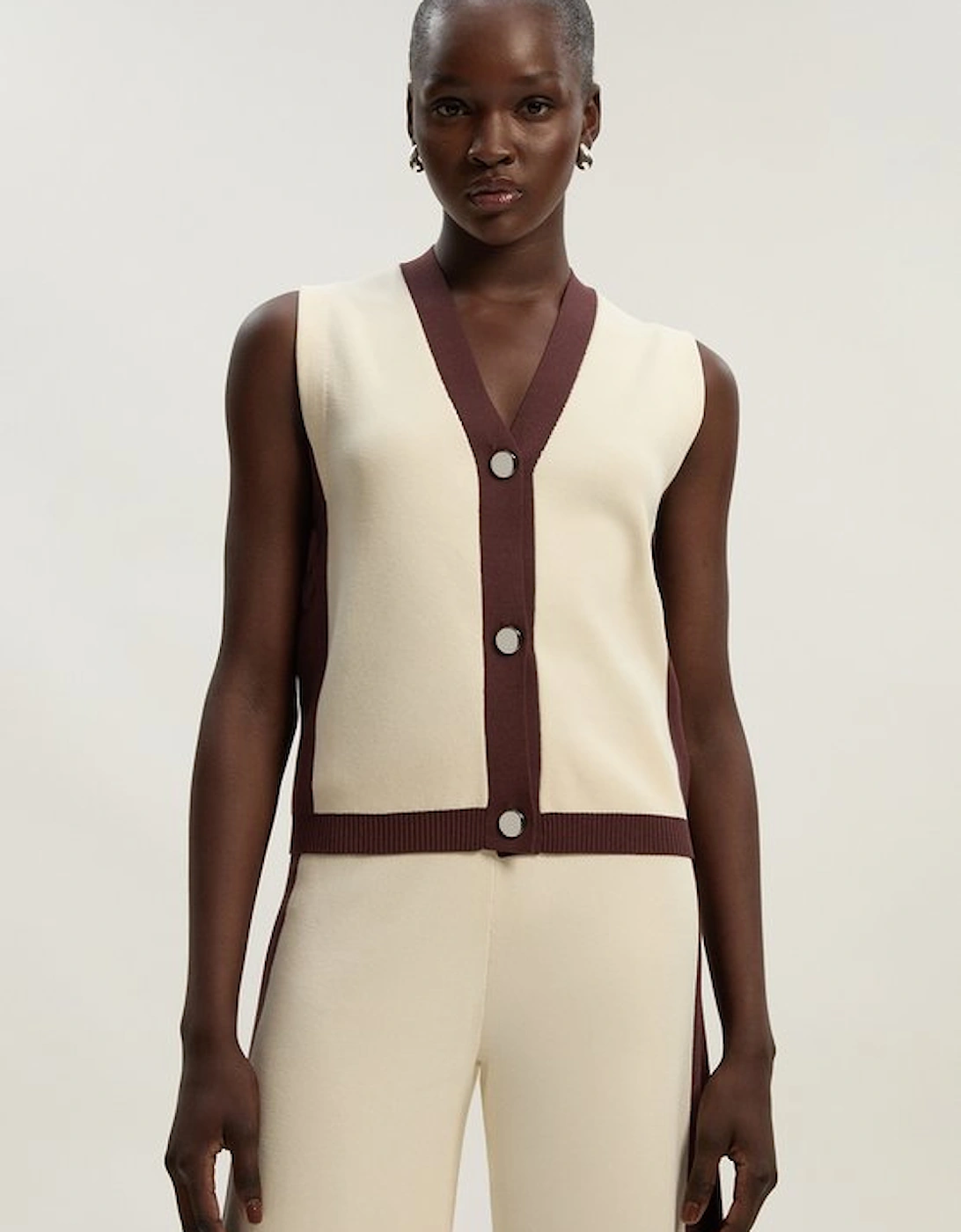 Colour Block Knitted Waistcoat, 5 of 4