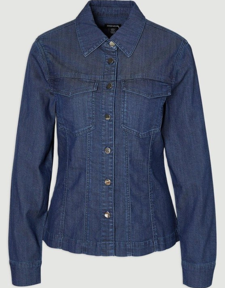 Chambray Stretch Denim Shirt
