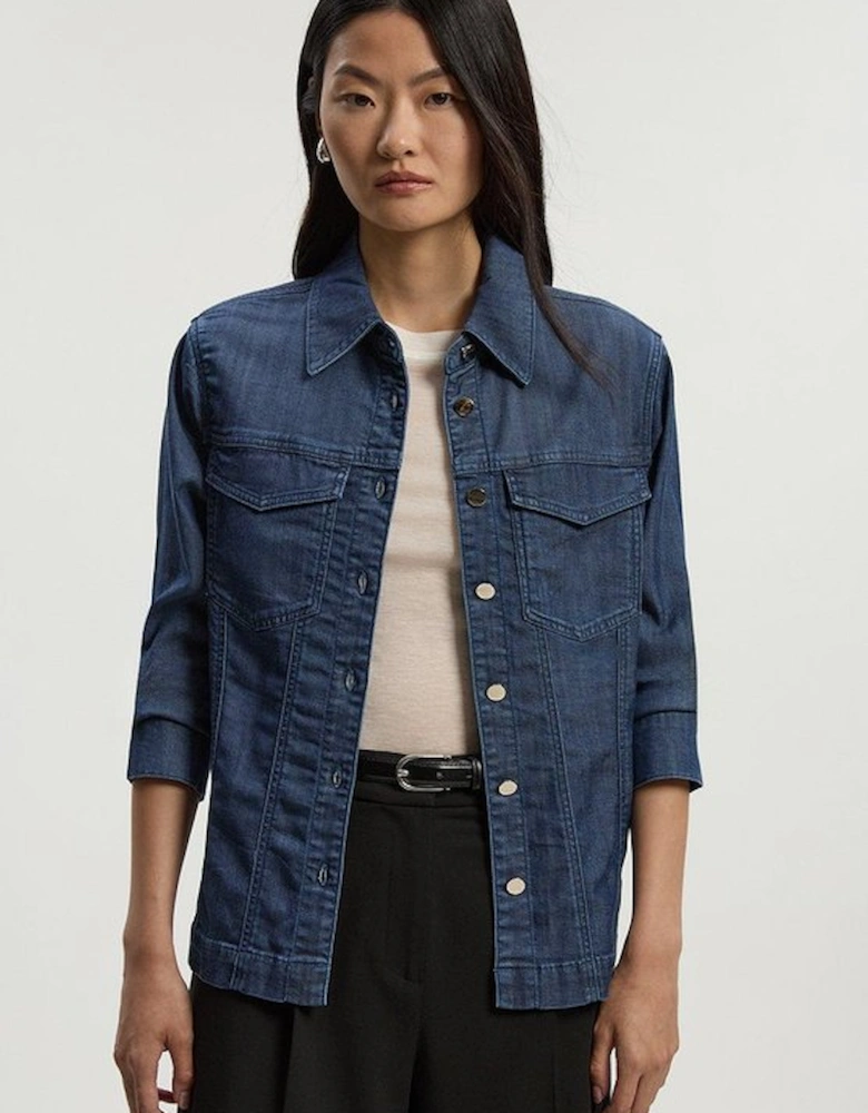 Chambray Stretch Denim Shirt
