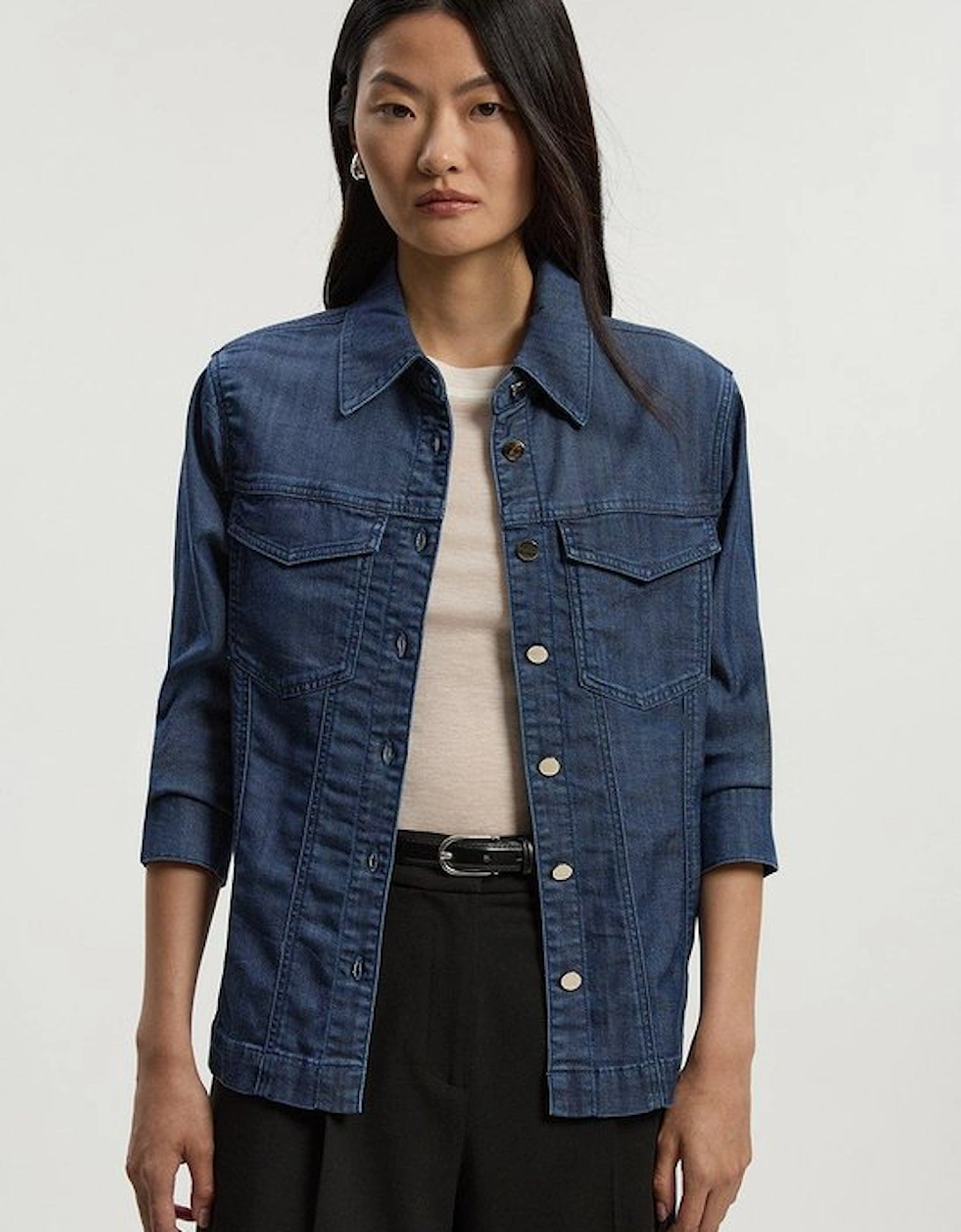 Chambray Stretch Denim Shirt
