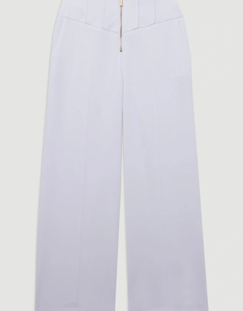 Tailored Stitch Detail Straight Leg Trouser