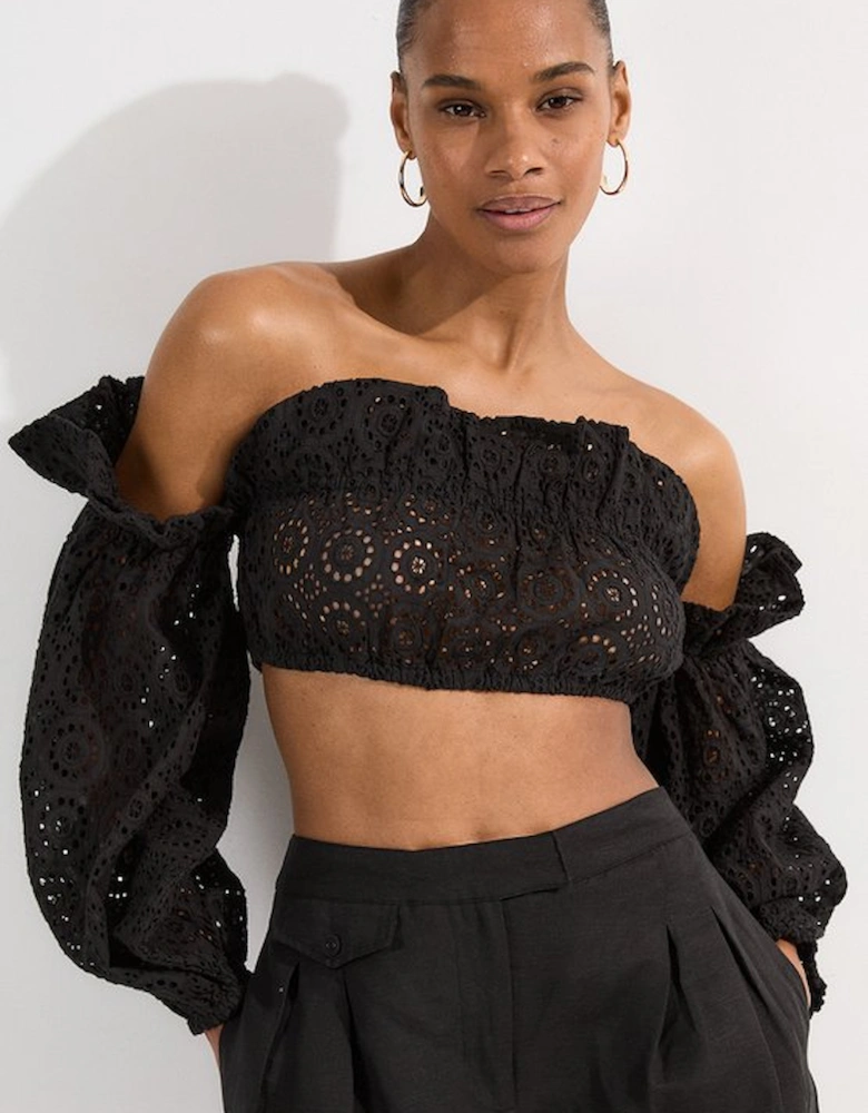 Beach Woven Bardot Beach Top