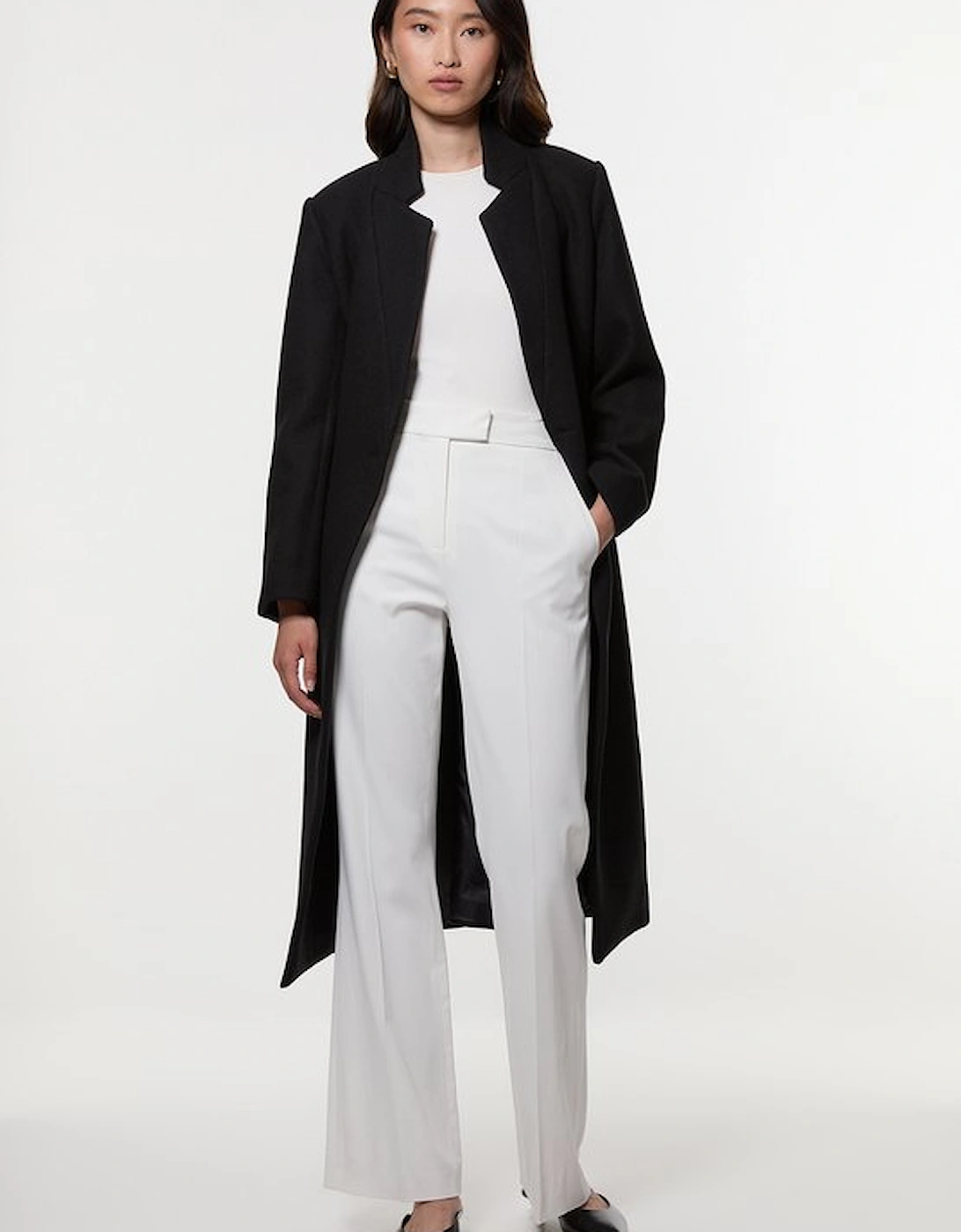 Wool Investment Notch Neck Tailored Midi Coat, 5 of 4