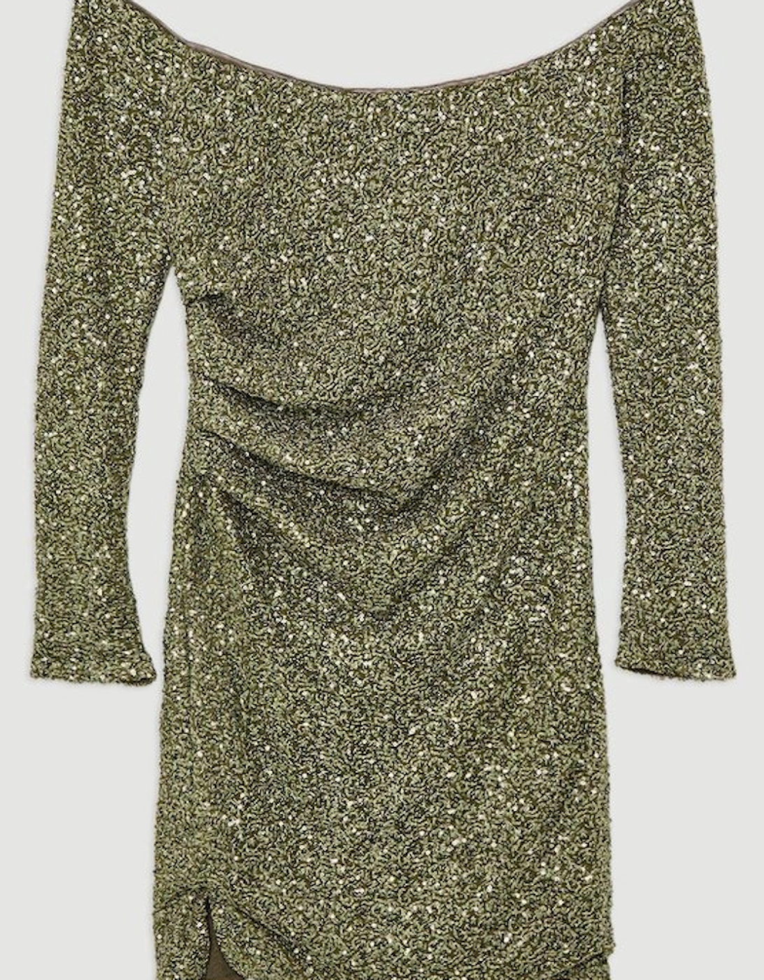 Sequin Bardot Mini Dress