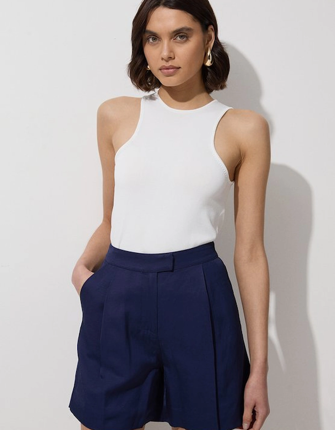 Tailored Viscose Linen Short, 3 of 2