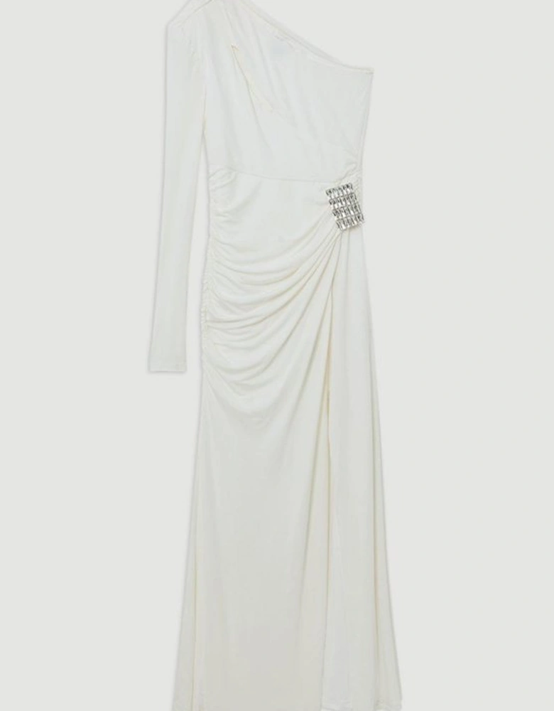 Premium Viscose Jersey Hardware Maxi Dress
