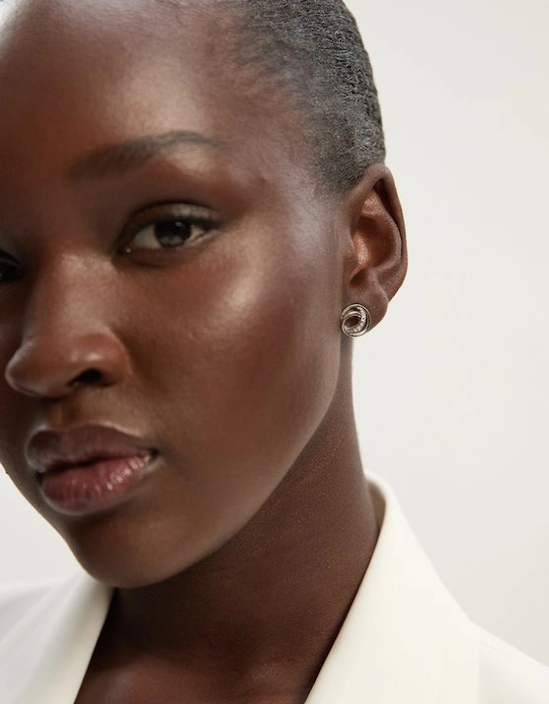 Crystal Ribbon Stud Earrings, 2 of 1