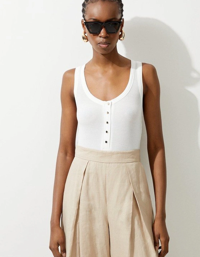 Luxe Viscose Rib Jersey Scoop Neck Bodysuit