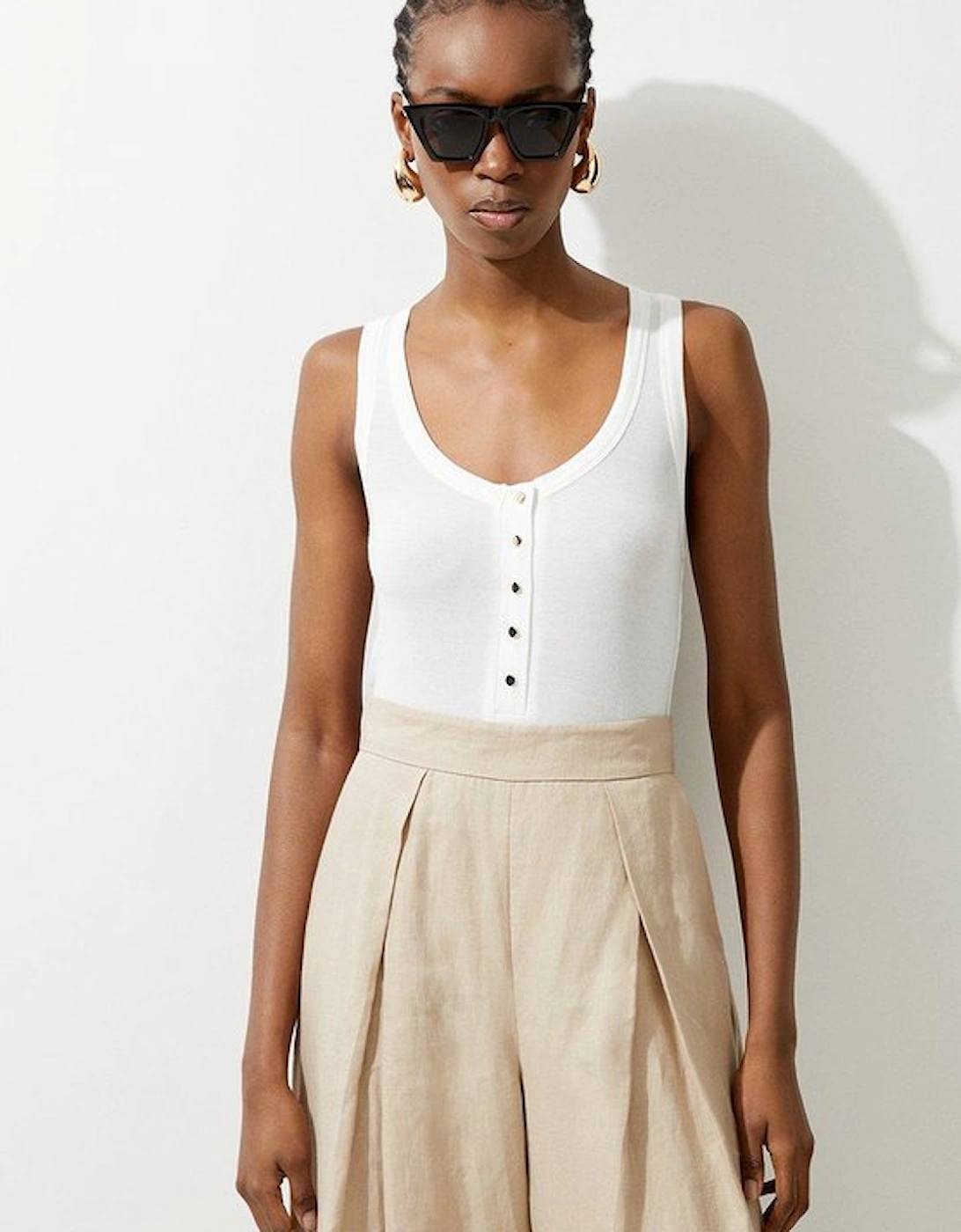 Luxe Viscose Rib Jersey Scoop Neck Bodysuit