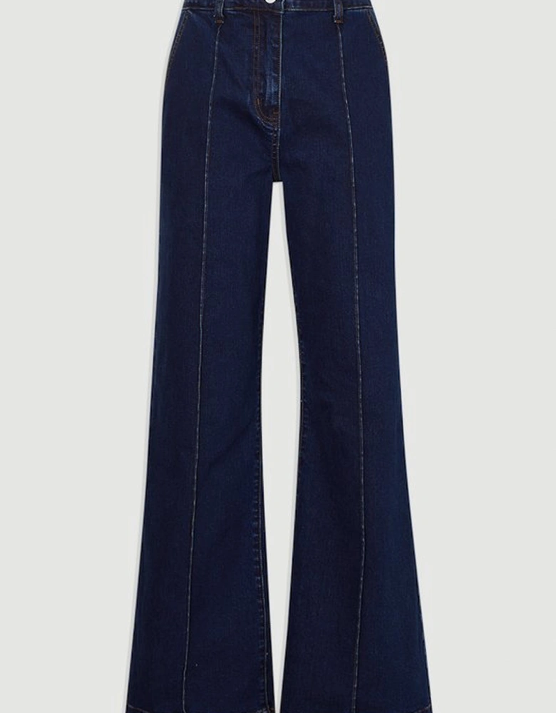 Denim Seam Front Straight Leg Jean