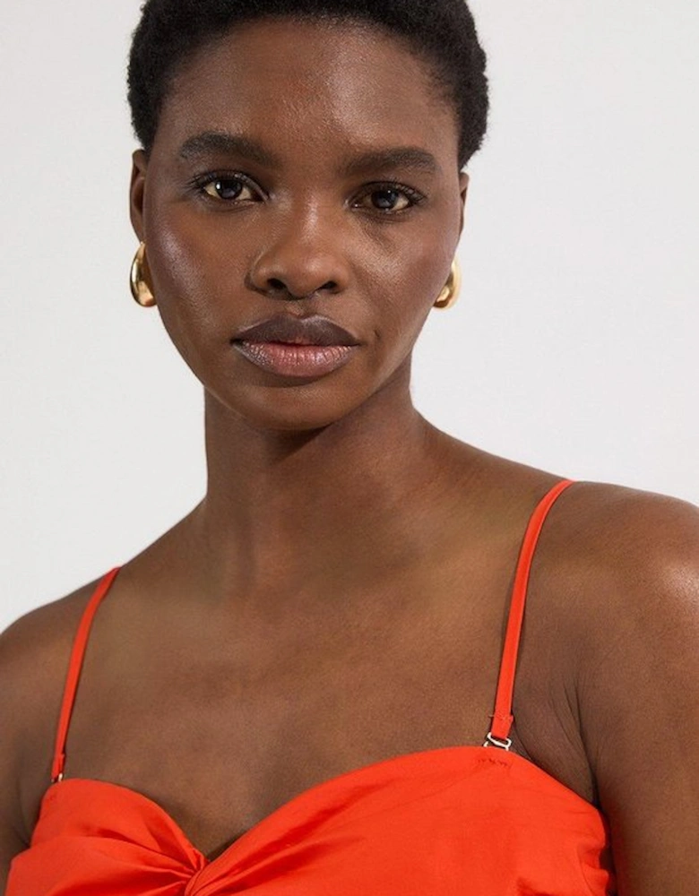 Cotton Poplin Bow Detail Woven Blouse