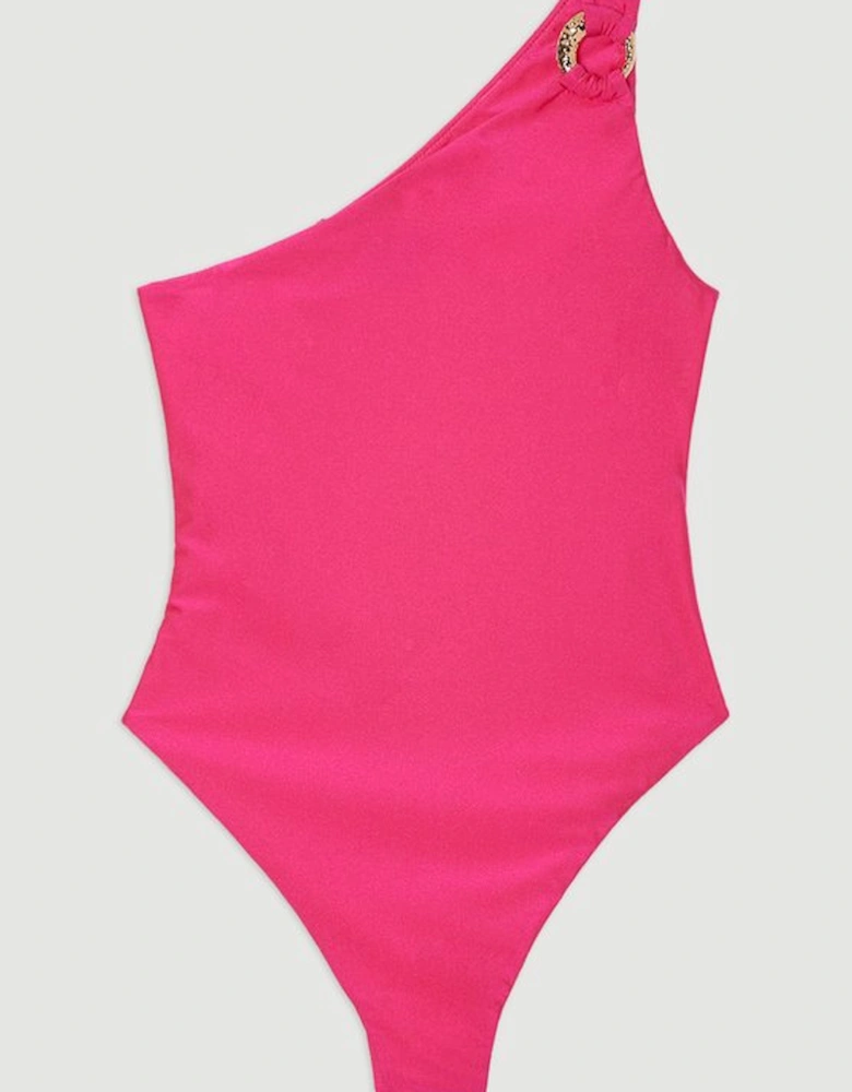 One Shoulder Cut Out Swimsuit