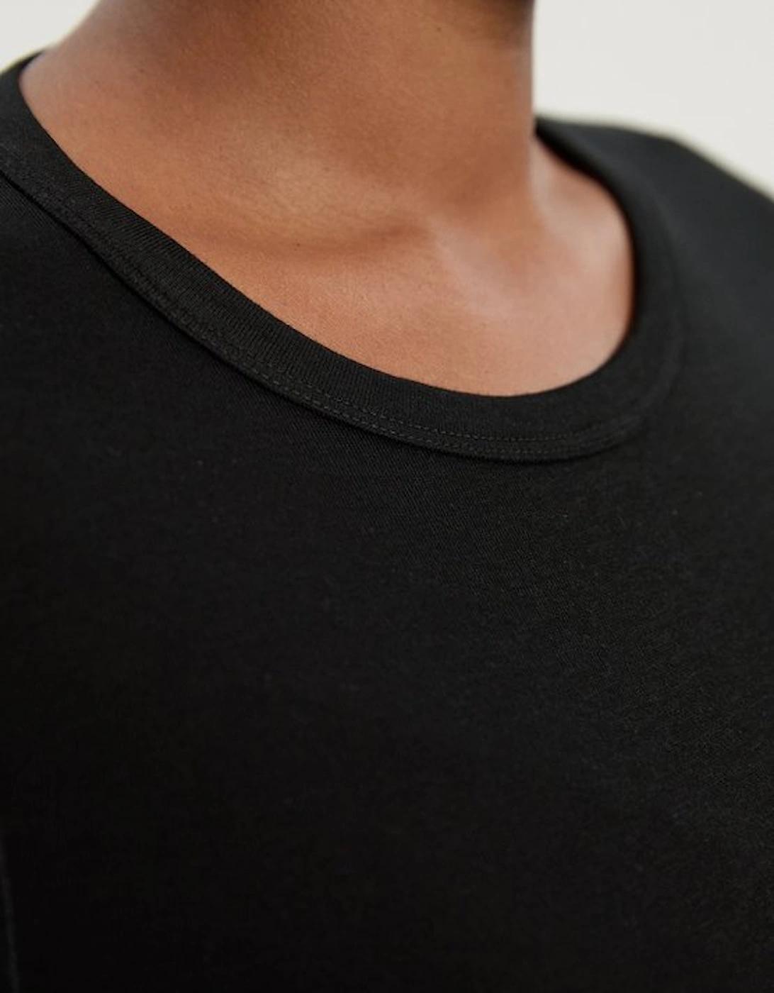 Plus Size Wool Blend Crew Neck Long Sleeve Top