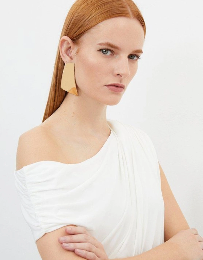 Jersey Crepe Asymmetric Bodysuit