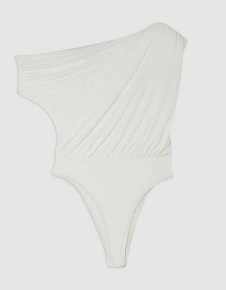 Jersey Crepe Asymmetric Bodysuit