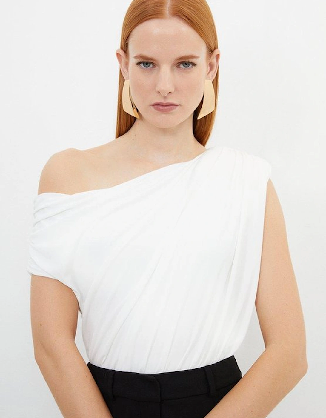 Jersey Crepe Asymmetric Bodysuit, 5 of 4