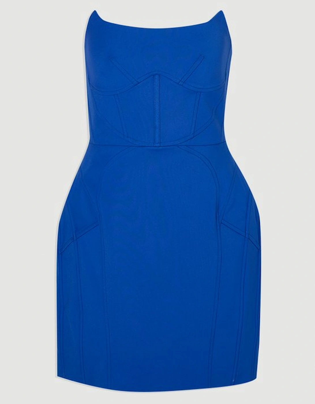 Tailored Scuba Corset Detail Mini Dress
