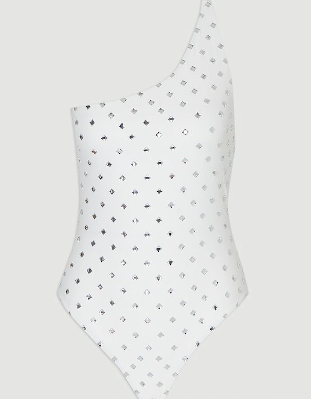 Stud One Shoulder Swimsuit