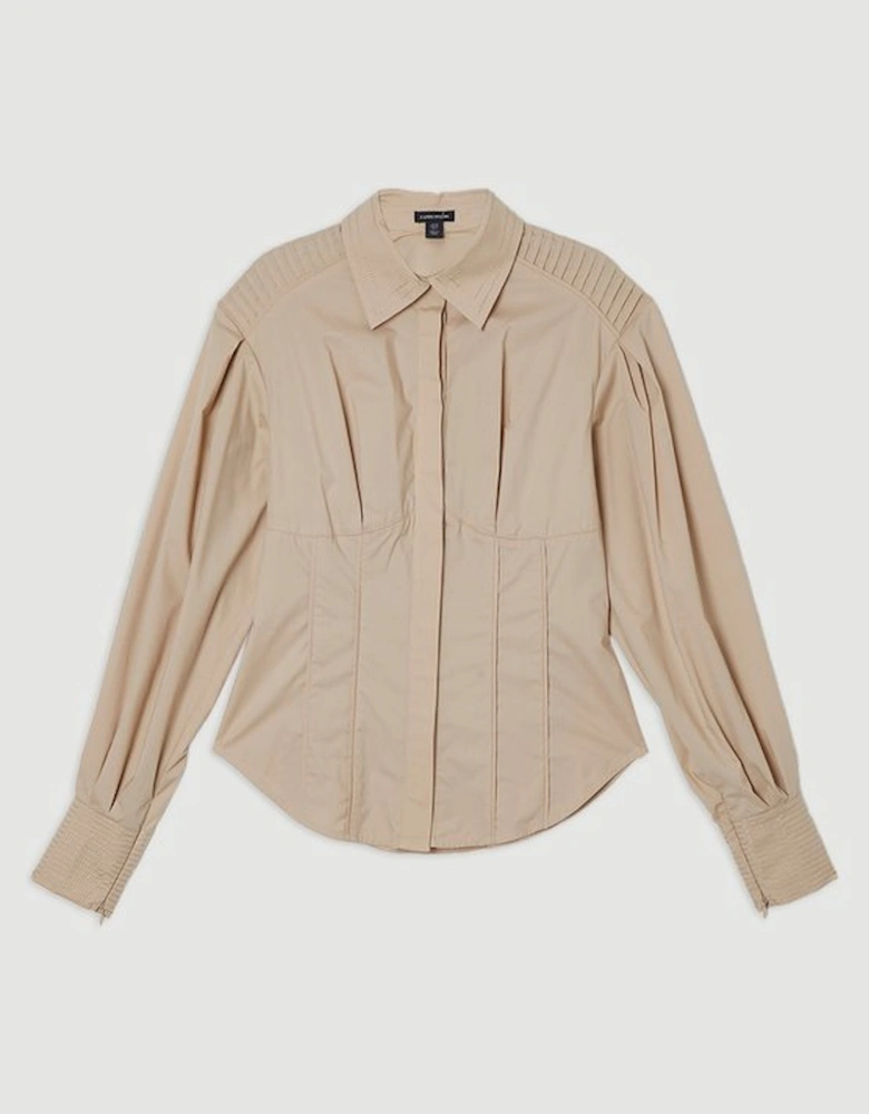 Archive Collection - Cotton Poplin Balloon Sleeve Shirt